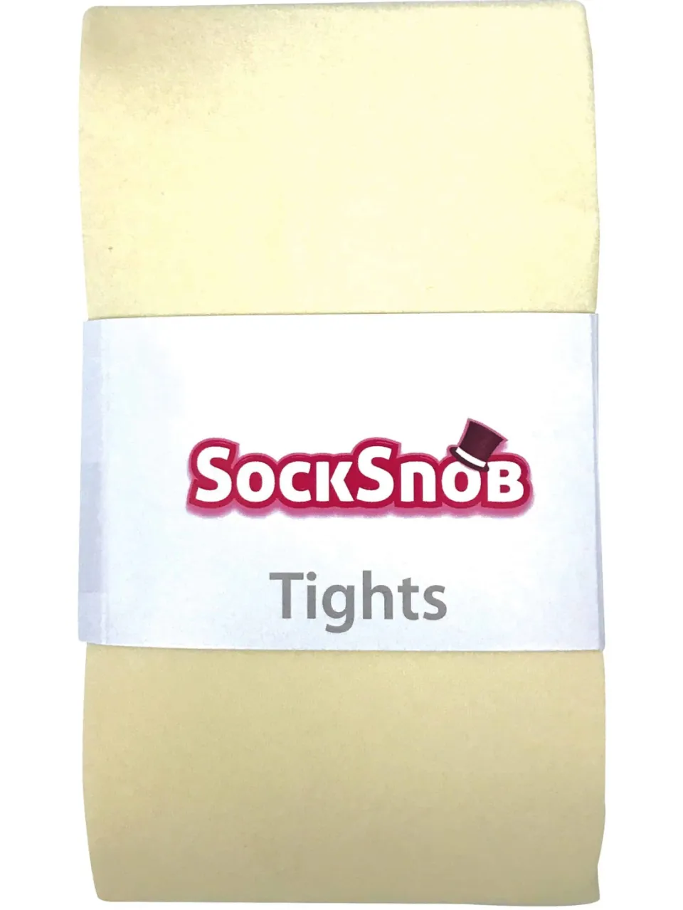 Sock Snob Dames 80 denier ondoorzichtige effen gekleurde panty's - Room crème, foto 2