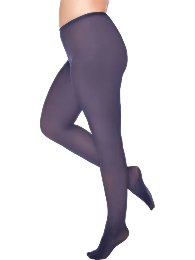 Pamela Mann Plus Size panty 50 denier donkerblauw
