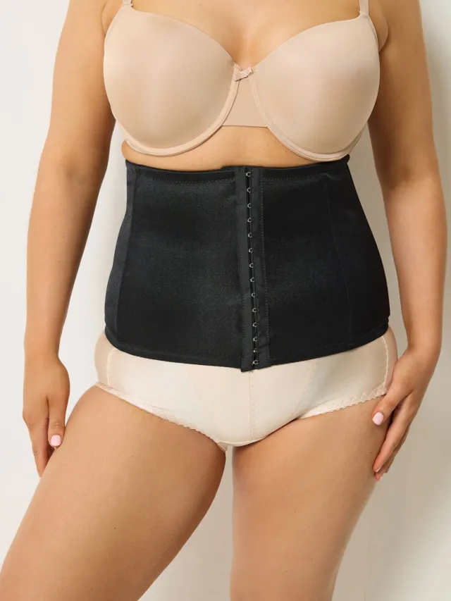 Yours Waist Trainer Met Haak En Oogsluiting In Zwartsize 58-60 Black