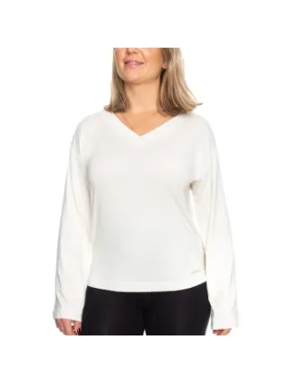 Calvin Klein Modal Coord LS Top * Actie * Beige,Wit