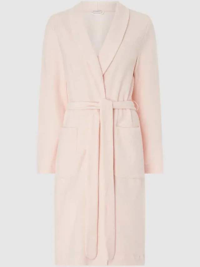 Hanro Badjas van badstof, model 'Robe Selection' lichtroze, foto 2