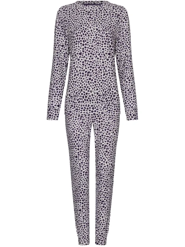 Pastunette Purple Pebbles - Pyjama - Fleece - Paars/Grijs