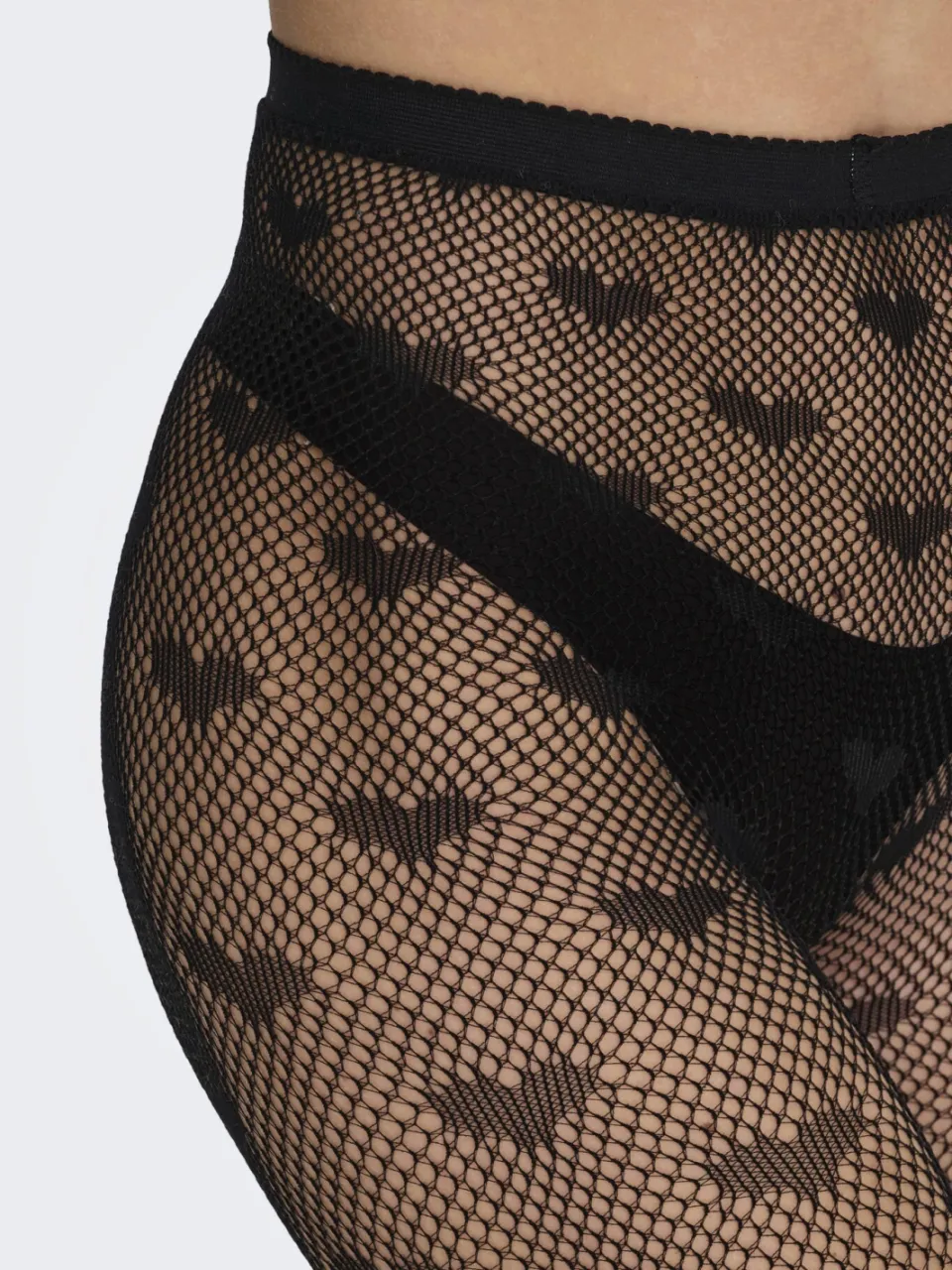 Only ONLSIENNA netpanty met hartjes zwart, foto 3
