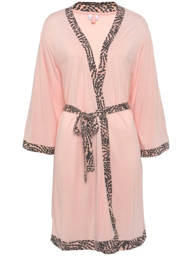 Kimono roze/antraciet gedessineerd, foto 2