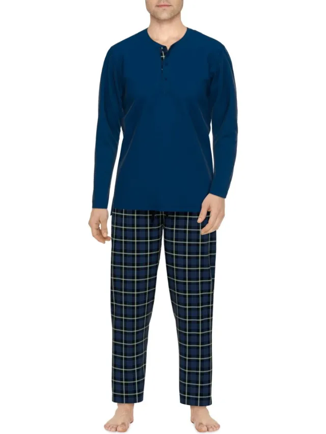 Ceceba Pyjama lange broek - Schwarz-dunkel-karo - maat S (S) - Heren Volwassenen - 100% katoen- 31250-6533-964-S