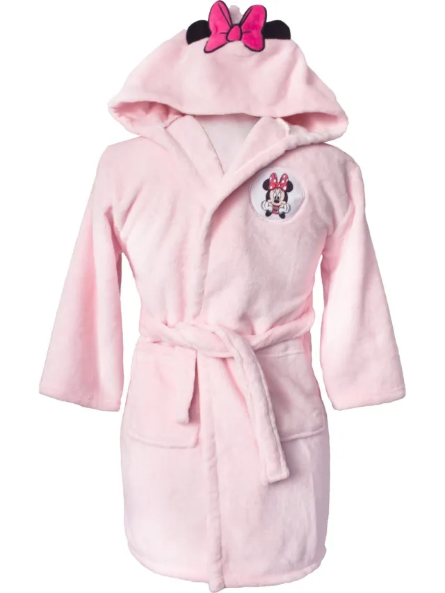 Disney Minnie Mouse Badjas, Love - 6/8 jaar - 100% Polyester Roze