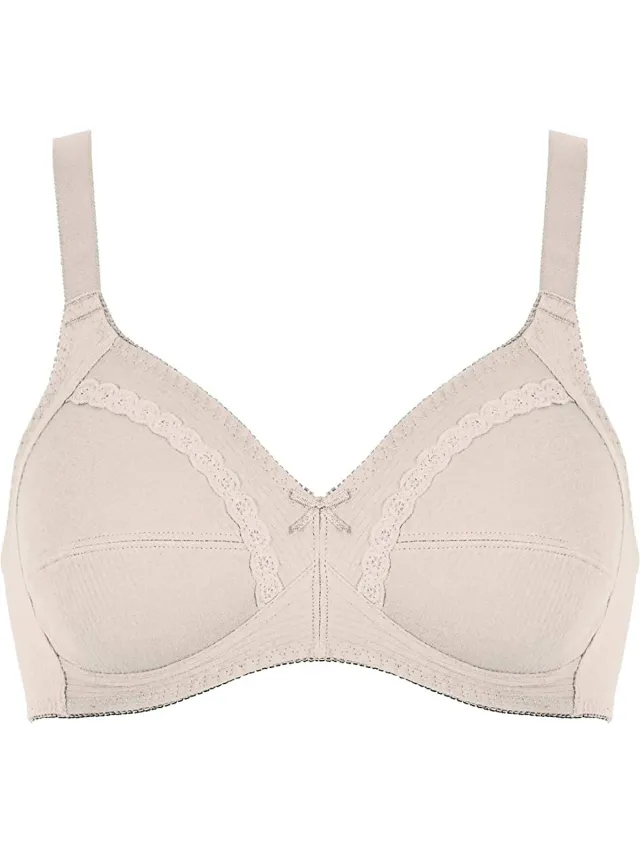 Naturana katoenen soft BH zonder beugels maat 95A beige