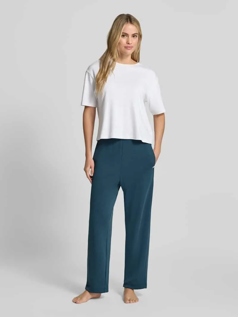 Schiesser Joggingbroek van modal-mix met labeldetail Blauw