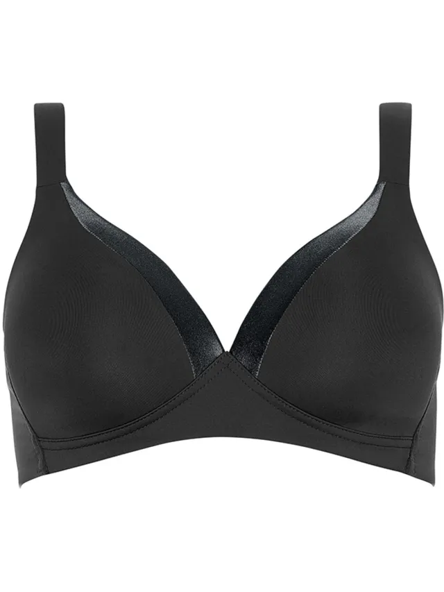 Naturana Soft bh met glansband - 5119 - Zwart