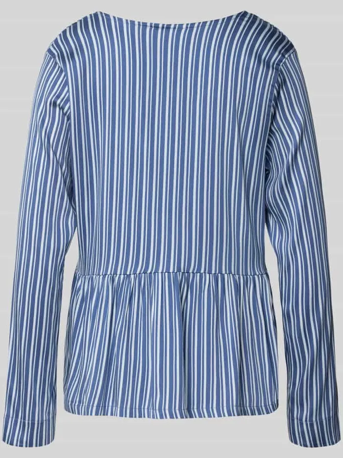 CCDK Copenhagen Regular fit blouse met sierstrikken, model 'Bea' blauw, foto 2