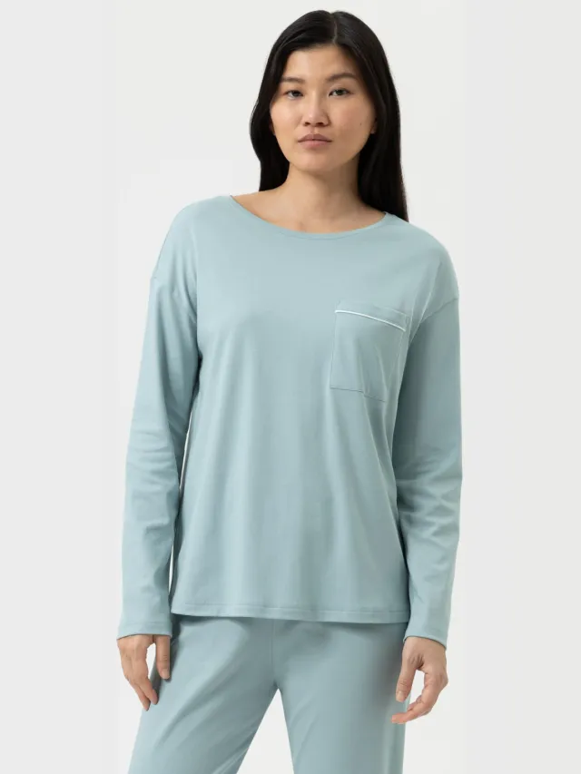 Mey Slaaphemd Serie Classy Nights Waterscape blauw