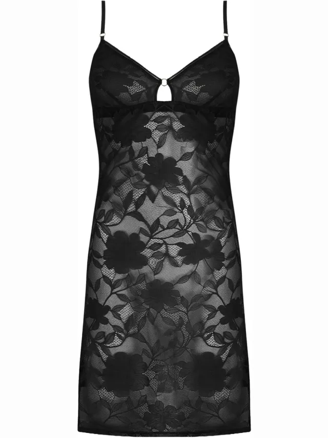 Antigel Dentelle Rebelle Slaapkleed Noir Zwart 42