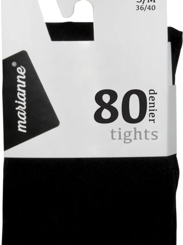 Marianne Opaque Panty - Dames - 80 Denier - Almost Black