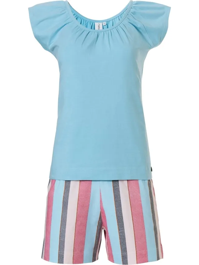 Rebelle shortama strepen Blauw