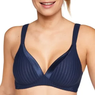 NATURANA Everyday Wednesday gestreepte soft bh marineblauw Beige,Wit,Blauw