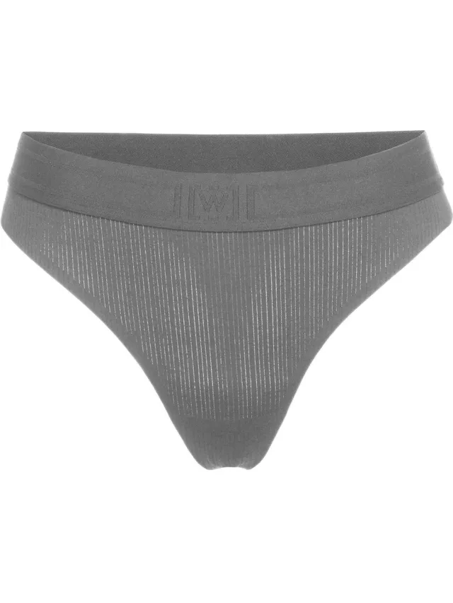Wolford Katoenen string voor dames (Rook) Grijs