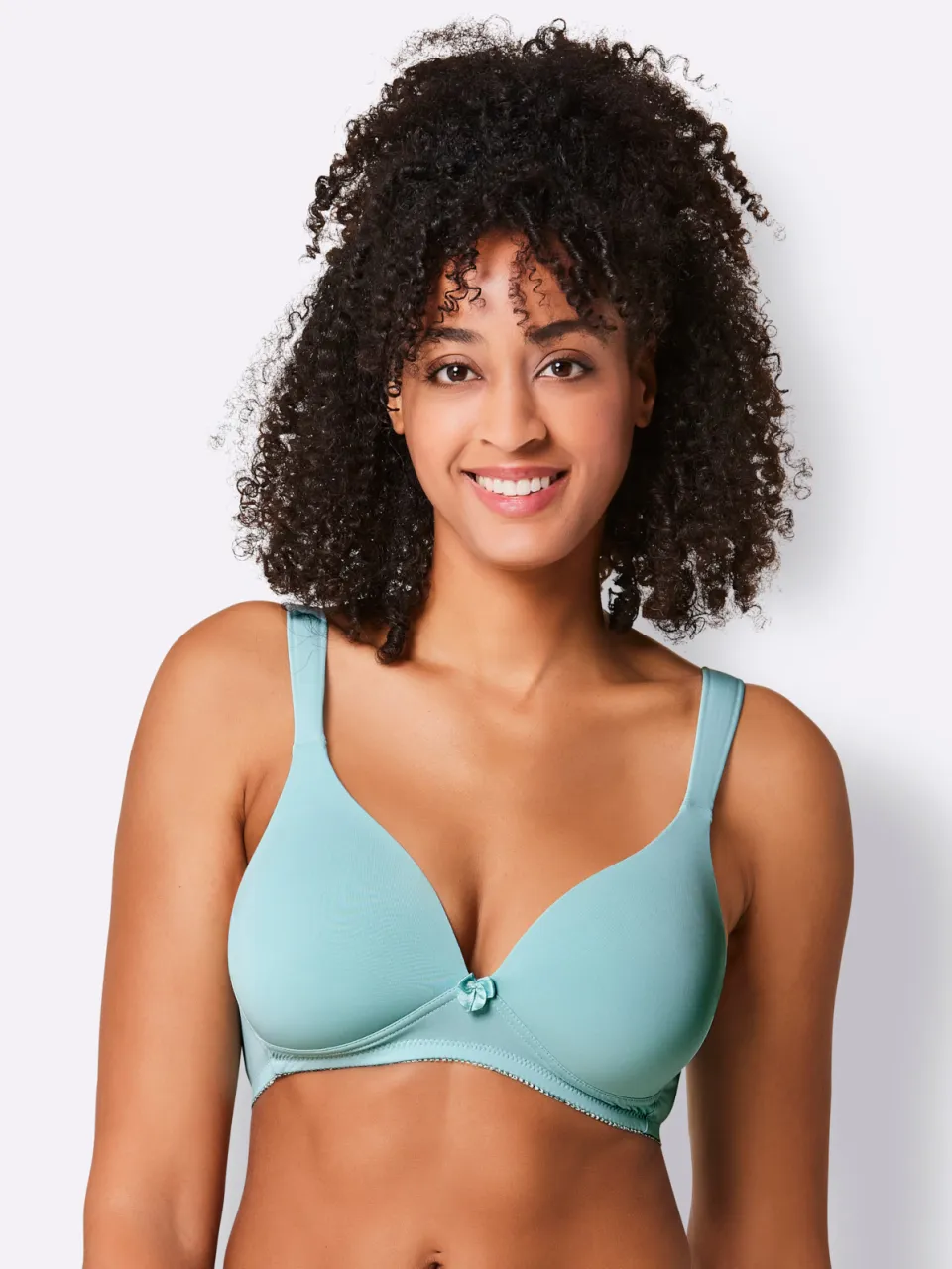 T-shirtbeha zonder beugel wit aquamarine