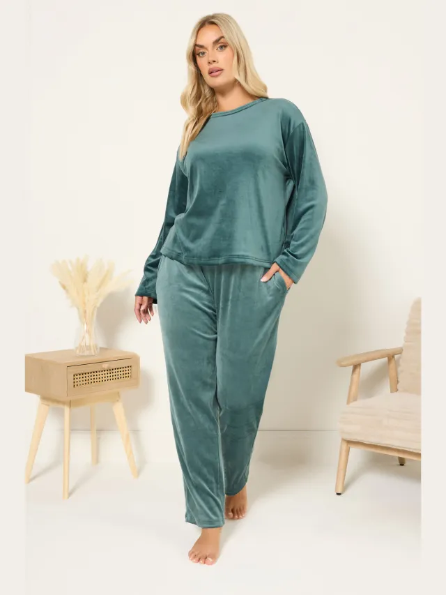 Yours Groene Super Luxe Pyjamaset-44, foto 2