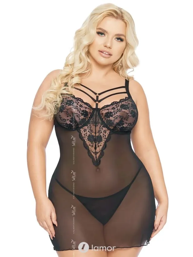 Softline Zwarte babydoll Aldona