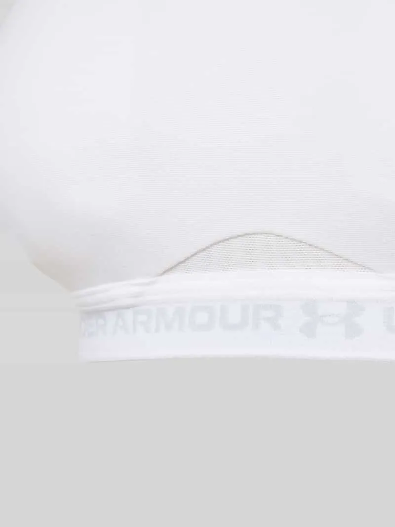 Under Armour Sport-bh met labelopschrift model 'UA Crossback Low Bra' wit, foto 3