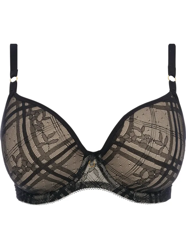 Freya Freya Fatale mld plunge t-shirt Dames Beha Zwart