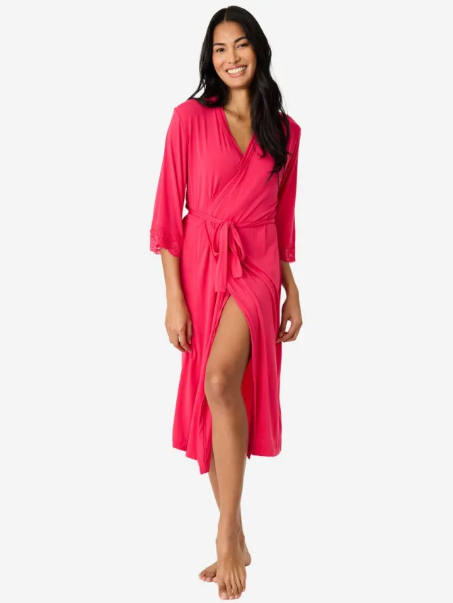 P.J. SALVAGE CO. Morgenmantel Robe Day Dreams Fuchsia