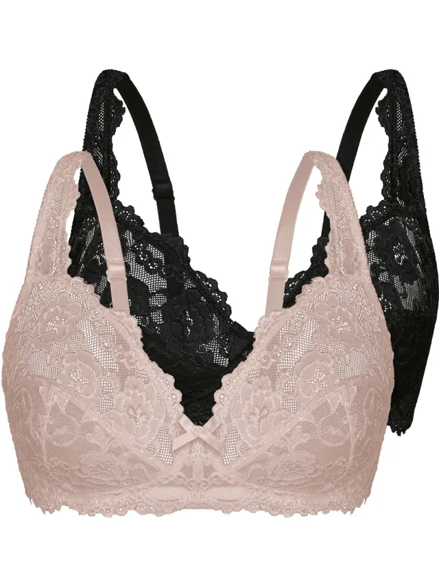 Sassa 2-pack Soft-bh Classic Lace nude-black