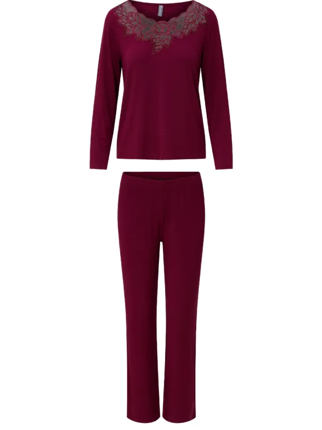 Lingadore Top & long pants Bordeaux