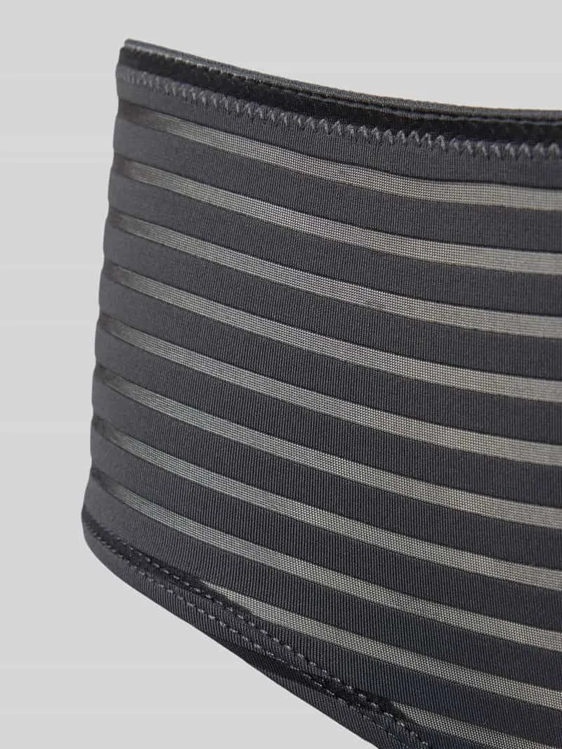 Marc O'Polo Panty met streepmotief zwart, foto 3
