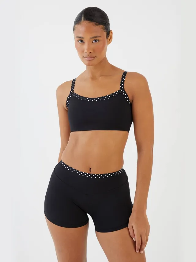 DSGN Studio Dames Dsgn Studio Sculpt Sportbeha Met Polkadot Laagjes Zwart