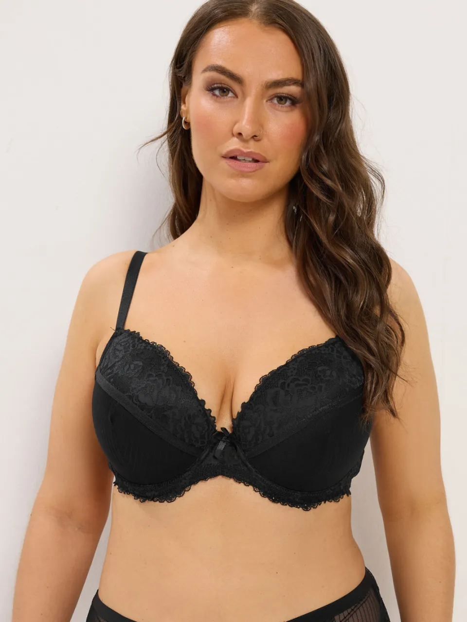 Yours Yourset 2Pack Zwart En Rode Gestreepte Mesh Bh'ssize, foto 3