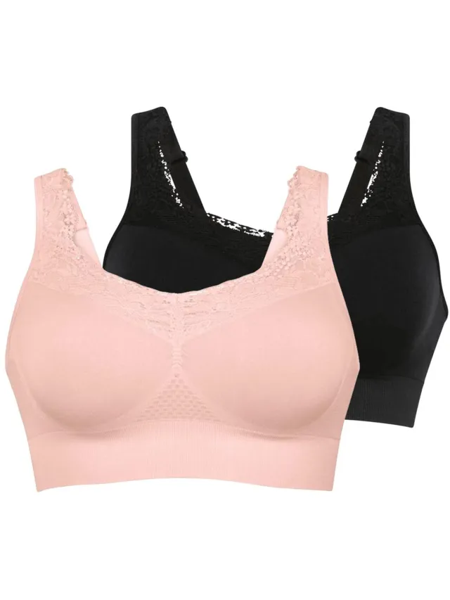 Anita bustier 2 pack Lotta Lace Prothesen BH zwart / crème