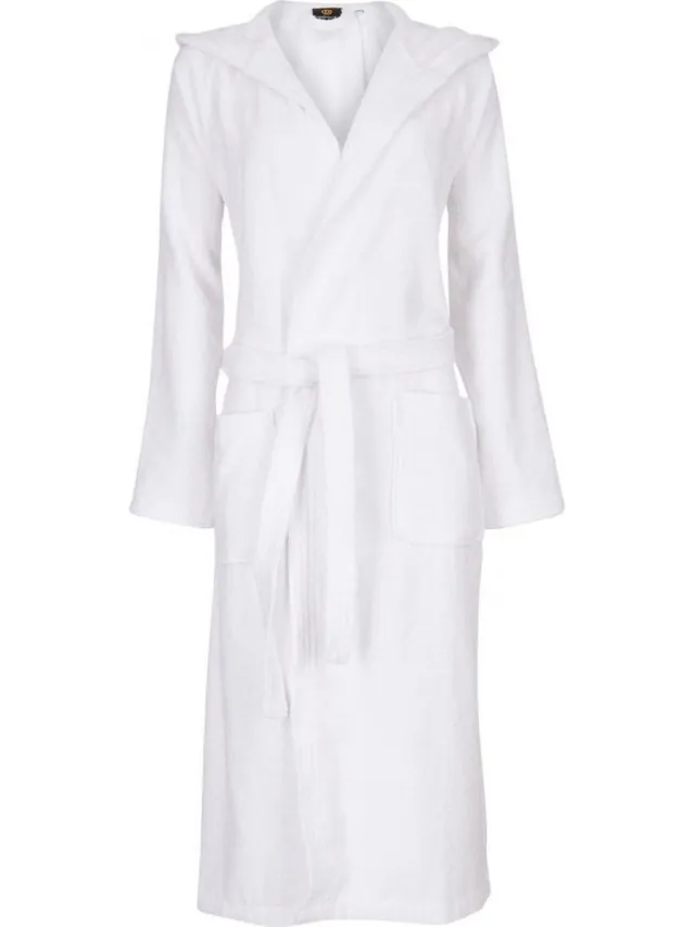 Badrock Unisex badjas wit - badstof katoen - badjas dames - badjas heren - sauna badjas capuchon