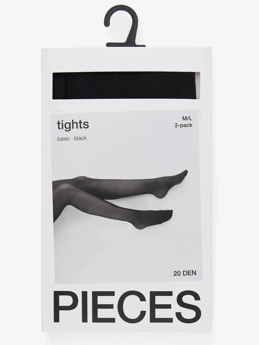 Pieces Nikoline panty 20 denier zwart 2-pack, foto 2