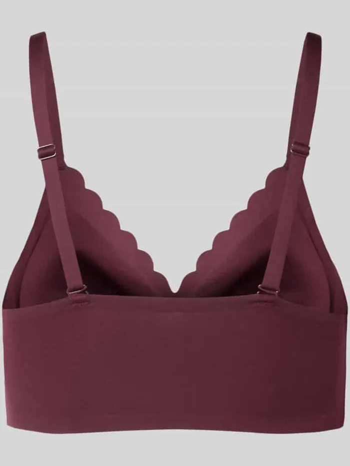 SKINY Bandeautop met golvende zoom model 'SENSATION' bordeaux, foto 2
