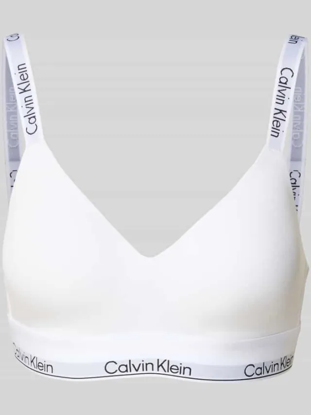 Calvin Klein Bralette met label in band Wit