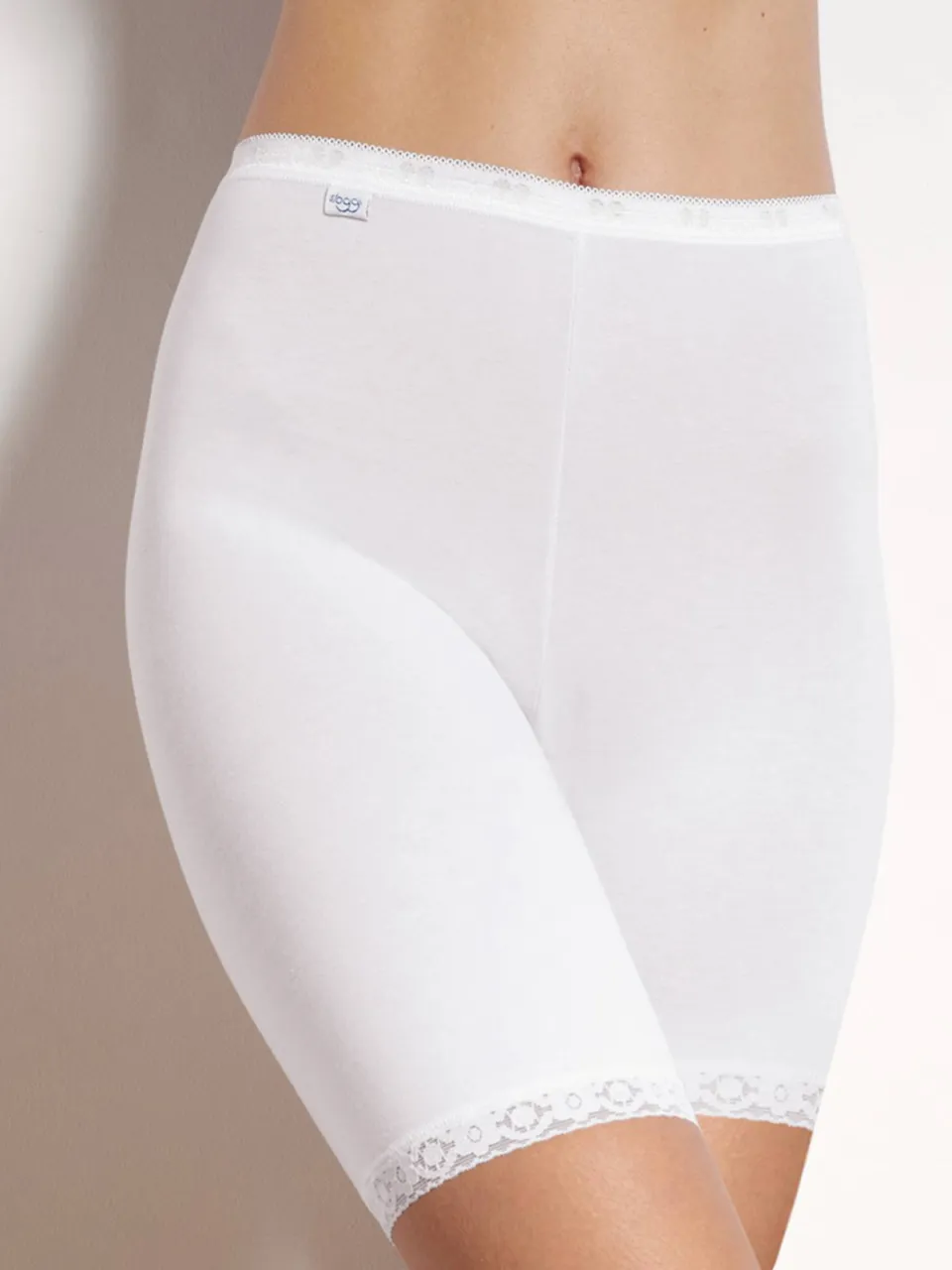 Sloggi Basic+ biker short met kant wit