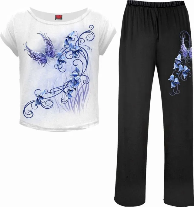 Spiral BLUEBELL FAIRY Pyjama - XL - Zwart/Wit