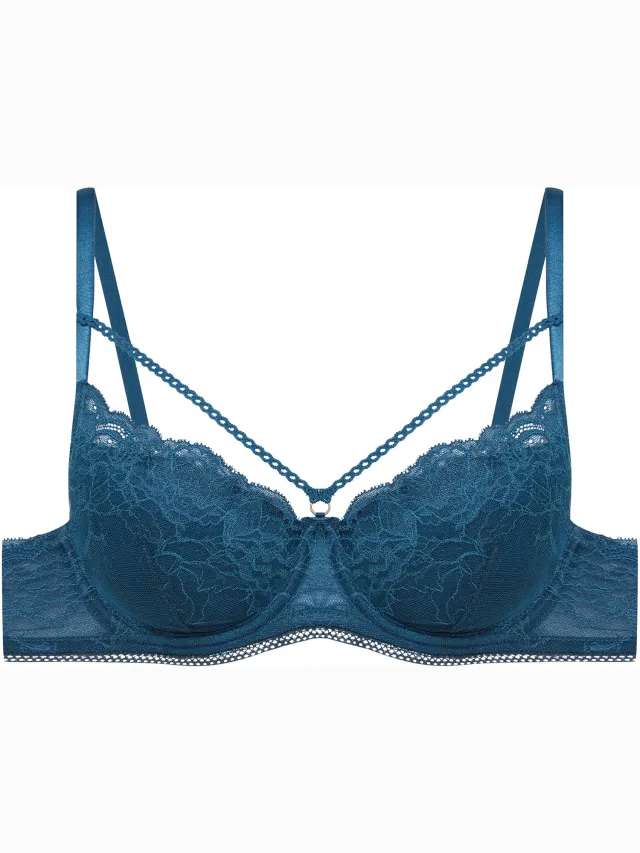 ESOTIQ Intonation - Push-upbeha - Turquoise - Kanten details