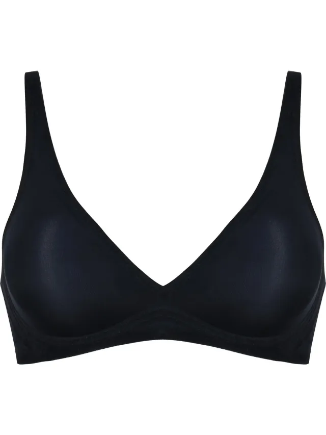 Naturana Beha- Bralette - uitneembare cups - zwart - Naturana - kruisband
