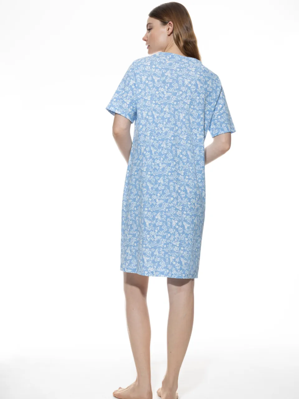Mey Nachthemd Serie Flower Meadow Blue Silk, foto 2