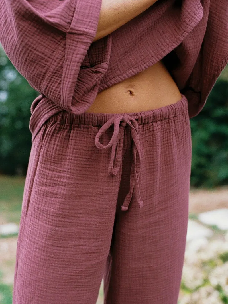 Nénés dames vegan Broek Samen Axelle Plum paars, foto 2