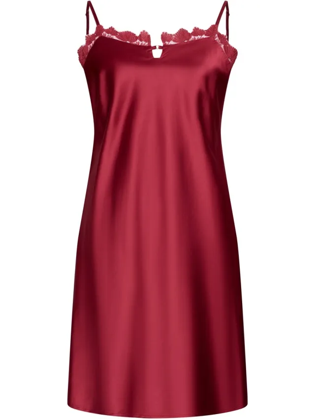 Pastunette Premium - Nachthemd - Scarlet Bloom - Satijn - Kant - Rood