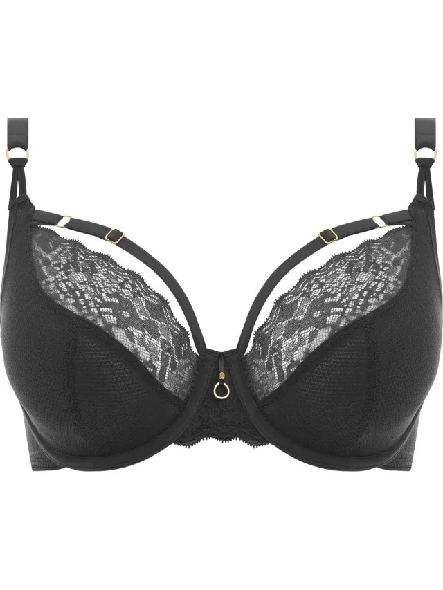Freya TEMPTRESS UW Plunge Bra Vrouwen Beha - BLACK - Maat 75H (EU) Zwart