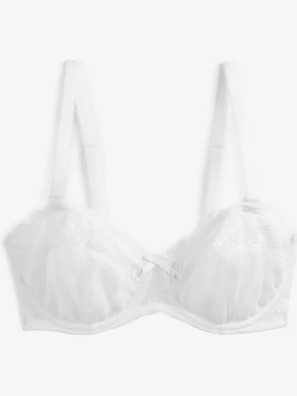 Next Dames - Strapless beha zonder vulling in cup DD+ - Wit White