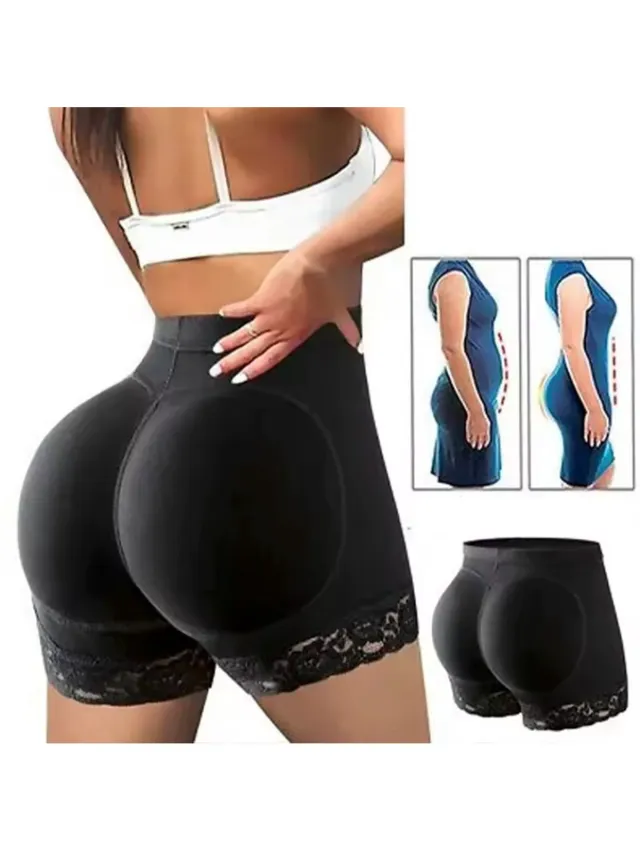 CHPN Buttlift broekje - Butt lift onderbroek - Shapewear broek - Zwart - Billen liften - Volle billen- Butt lifter- slipje met vulling - XXL - Sexy billen - Onderbroek