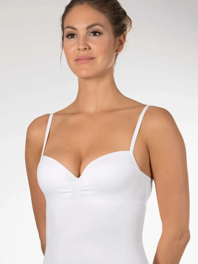 Nina von C. Nina von C BH hemdje - Met Beugel - Hemd met ingebouwde bh - Spaghetti bandjes - 85C - Wit