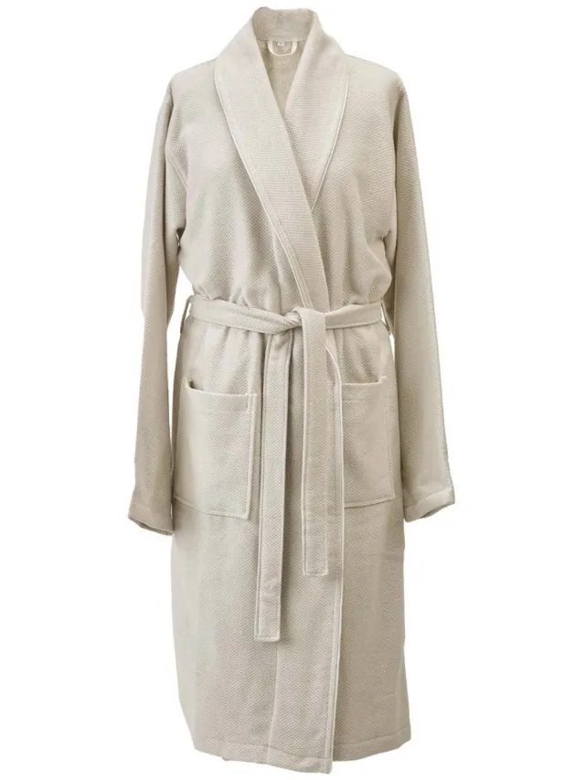 Aquanova Brooklyn Badjas Desert | M | Beige | Katoen