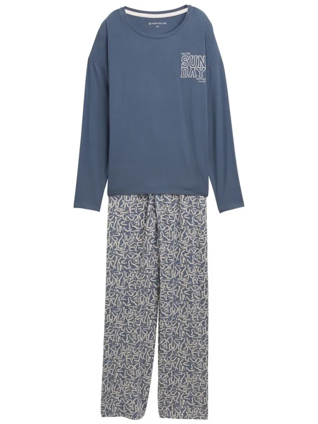 Tom Tailor Pyjamaset met all-over print - blue-medium-allover