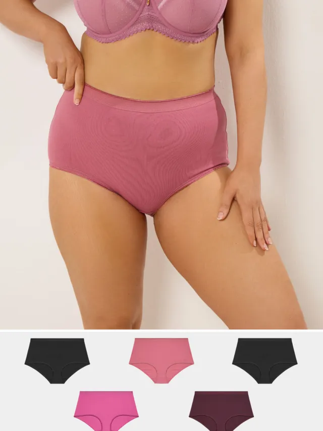Yours 5 Pack Paarse Volledige Slips-48 Purple